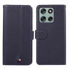 For Motorola Moto G56 5G ABEEL Delicate Texture Splicing RFID Leather Phone Case(Blue) - 1