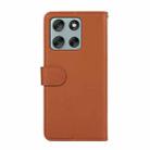 For Motorola Moto G56 5G ABEEL Delicate Texture Splicing RFID Leather Phone Case(Brown) - 3