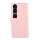 For Sony Xperia 1 VII ABEEL Delicate Texture Splicing RFID Leather Phone Case(Pink) - 3
