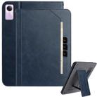 For Xiaomi Redmi Pad SE 11 Multifunctional Wristband Leather Tablet Case(Dark Blue) - 1
