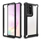 For Samsung Galaxy Note20 Four-corner Shockproof All-inclusive Transparent Space Protective Case(Black) - 1