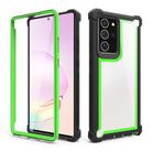 For Samsung Galaxy Note20 Four-corner Shockproof All-inclusive Transparent Space Protective Case(Black Green) - 1