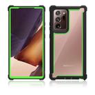 For Samsung Galaxy Note20 Four-corner Shockproof All-inclusive Transparent Space Protective Case(Black Green) - 2