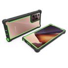 For Samsung Galaxy Note20 Four-corner Shockproof All-inclusive Transparent Space Protective Case(Black Green) - 3