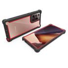 For Samsung Galaxy Note20 Four-corner Shockproof All-inclusive Transparent Space Protective Case(Black Red) - 3