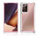 For Samsung Galaxy Note20 Ultra Four-corner Shockproof All-inclusive Transparent Space Protective Case(Pink White) - 2