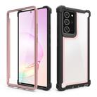 For Samsung Galaxy Note20 Ultra Four-corner Shockproof All-inclusive Transparent Space Protective Case(Rose Gold) - 1