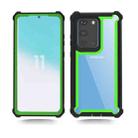 For Samsung Galaxy S20 Four-corner Shockproof All-inclusive Transparent Space Protective Case(Black Green) - 2