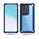 For Samsung Galaxy S20 Four-corner Shockproof All-inclusive Transparent Space Protective Case(Black Blue) - 2