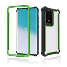 For Samsung Galaxy S20 Plus Four-corner Shockproof All-inclusive Transparent Space Protective Case(Black Green) - 1