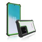 For Samsung Galaxy S20 Plus Four-corner Shockproof All-inclusive Transparent Space Protective Case(Black Green) - 3