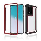 For Samsung Galaxy S20 Plus Four-corner Shockproof All-inclusive Transparent Space Protective Case(Black Red) - 1