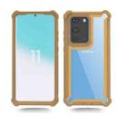 For Samsung Galaxy S20 Plus Four-corner Shockproof All-inclusive Transparent Space Protective Case(Gold) - 2