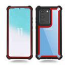 For Samsung Galaxy S20 Ultra Four-corner Shockproof All-inclusive Transparent Space Protective Case(Black Red) - 2