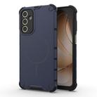For Samsung Galaxy A15 4G / 5G Grating Solid Color MagSafe Magnetic Phone Case(Dark Blue) - 1