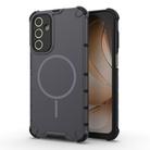 For Samsung Galaxy A15 4G / 5G Grating Solid Color MagSafe Magnetic Phone Case(Dark Grey) - 1