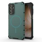 For Samsung Galaxy A15 4G / 5G Grating Solid Color MagSafe Magnetic Phone Case(Green) - 1