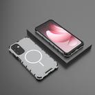 For Samsung Galaxy A25 4G / 5G Grating Solid Color MagSafe Magnetic Phone Case(Light Grey) - 2