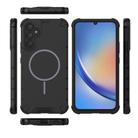 For Samsung Galaxy A34 5G Grating Solid Color MagSafe Magnetic Phone Case(Black) - 3
