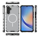 For Samsung Galaxy A34 5G Grating Solid Color MagSafe Magnetic Phone Case(Light Grey) - 3