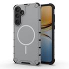 For Samsung Galaxy A55 5G Grating Solid Color MagSafe Magnetic Phone Case(Light Grey) - 1