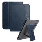 For Samsung Galaxy Tab A9+ Multifunctional Wristband Leather Tablet Case(Dark Blue) - 1