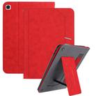 For Samsung Galaxy Tab S6 Lite 10.4 Multifunctional Wristband Leather Tablet Case(Red) - 1