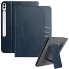 For Samsung Galaxy Tab S10+ / S9+ Multifunctional Wristband Leather Tablet Case(Dark Blue) - 1