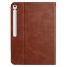 For Samsung Galaxy Tab S10 FE+ Multifunctional Wristband Leather Tablet Case(Brown) - 3
