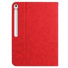 For Samsung Galaxy Tab S10 FE+ Multifunctional Wristband Leather Tablet Case(Red) - 3