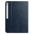For Samsung Galaxy Tab S10 FE+ Multifunctional Wristband Leather Tablet Case(Dark Blue) - 3