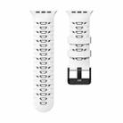 For Apple Watch 46mm / 49mm / 45mm / 44mm Trapezoid Two Color Silicone Watch Band(White Black) - 3
