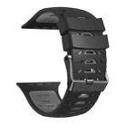 For Apple Watch 46mm / 49mm / 45mm / 44mm Trapezoid Two Color Silicone Watch Band(Black Grey) - 2