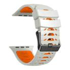 For Apple Watch 46mm / 49mm / 45mm / 44mm Trapezoid Two Color Silicone Watch Band(Fog Gray Orange) - 2