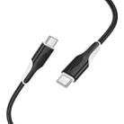 Borofone BX119 New 60W USB-C / Type-C to USB-C / Type-C Fast Charge Data Cable, Length:1m(Black) - 2