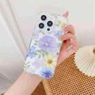 For iPhone 16e Electroplated Symphony Phone Case(Green Grass Flower) - 2