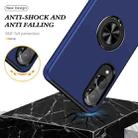 For Samsung Galaxy S25 Edge 5G PC + TPU Magnetic Phone Case with Invisible Ring Holder(Navy Blue) - 3
