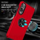 For Samsung Galaxy S25 Edge 5G PC + TPU Magnetic Phone Case with Invisible Ring Holder(Red) - 2