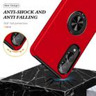 For Samsung Galaxy S25 Edge 5G PC + TPU Magnetic Phone Case with Invisible Ring Holder(Red) - 3