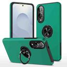 For Samsung Galaxy S25 Edge 5G PC + TPU Magnetic Phone Case with Invisible Ring Holder(Dark Green) - 1