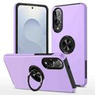 For Samsung Galaxy S25 Edge 5G PC + TPU Magnetic Phone Case with Invisible Ring Holder(Purple) - 1
