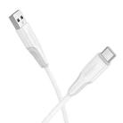 Borofone BX119 New USB to USB-C / Type-C Charge Data Cable, Length:1m(White) - 1