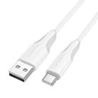 Borofone BX119 New USB to USB-C / Type-C Charge Data Cable, Length:1m(White) - 2