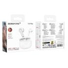 Borofone FQ9 Plus Peaceful TWS ANC+ENC Noise Reduction Wireless BT Headset Earbuds(White) - 3