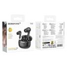 Borofone FQ9 Peaceful TWS Wireless BT Headset Earbuds(Black) - 3