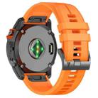 For Garmin 22mm Official Quick Release Silicone Watch Band(Orange) - 1