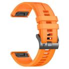 For Garmin 22mm Official Quick Release Silicone Watch Band(Orange) - 2
