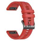 For Garmin 22mm Official Quick Release Silicone Watch Band(Red) - 2