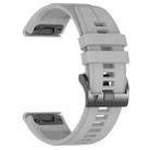 For Garmin 22mm Official Quick Release Silicone Watch Band(Grey) - 2