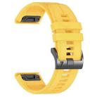 For Garmin 26mm Official Quick Release Silicone Watch Band(Yellow) - 2